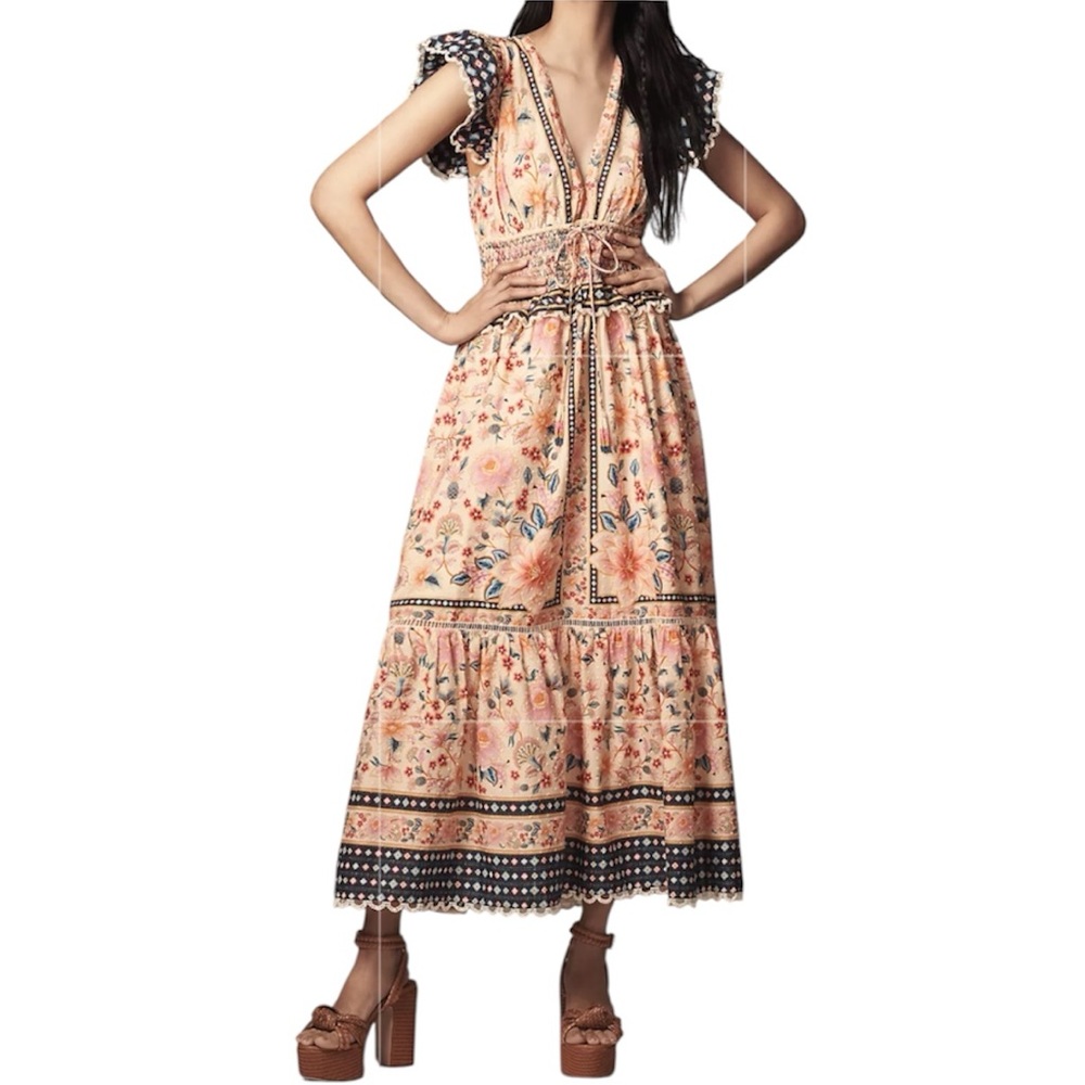 FARM Rio Superbloom Tapestry Cotton Dress Size Small NWT